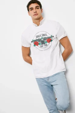 * Camiseta Guns & Roses Marfil Outlet