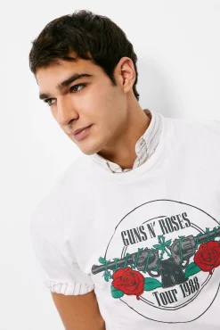 * Camiseta Guns & Roses Marfil Outlet