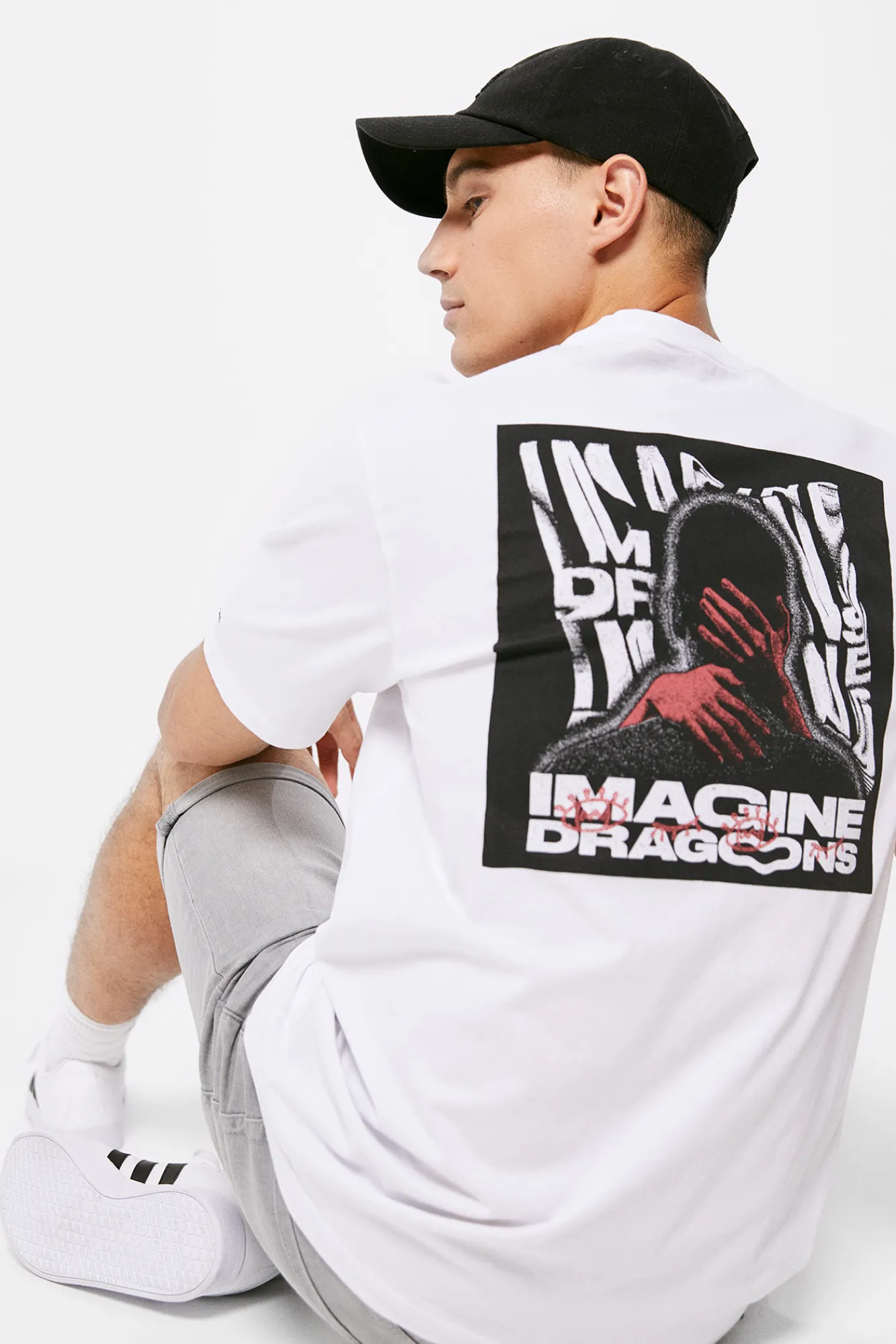 * Camiseta Imagine Dragons Hands Blanco Clearance