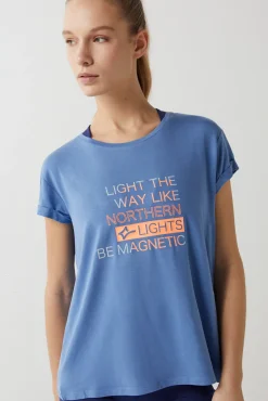 Dash and Stars Camiseta Lenzing™ Tencel™ Azul Hot