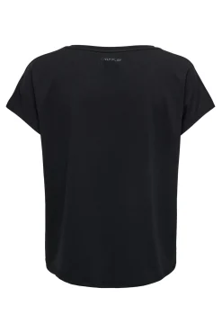 Only Play Camiseta Manga Corta Deportiva Negro Hot