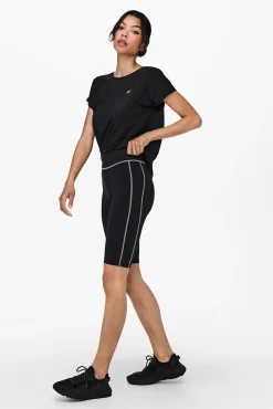 Only Play Camiseta Manga Corta Deportiva Negro Hot