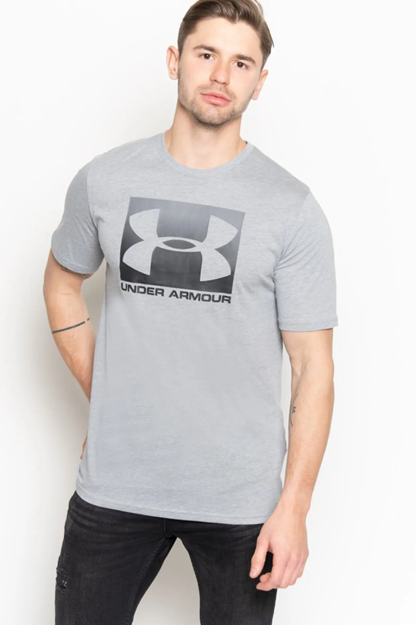 Under Armour Camiseta Manga Corta Logo Gris Claro Hot