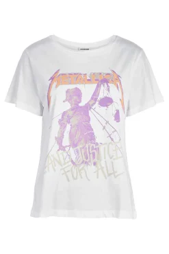 Noisy May Camiseta Manga Corta Print Frontal Blanco New