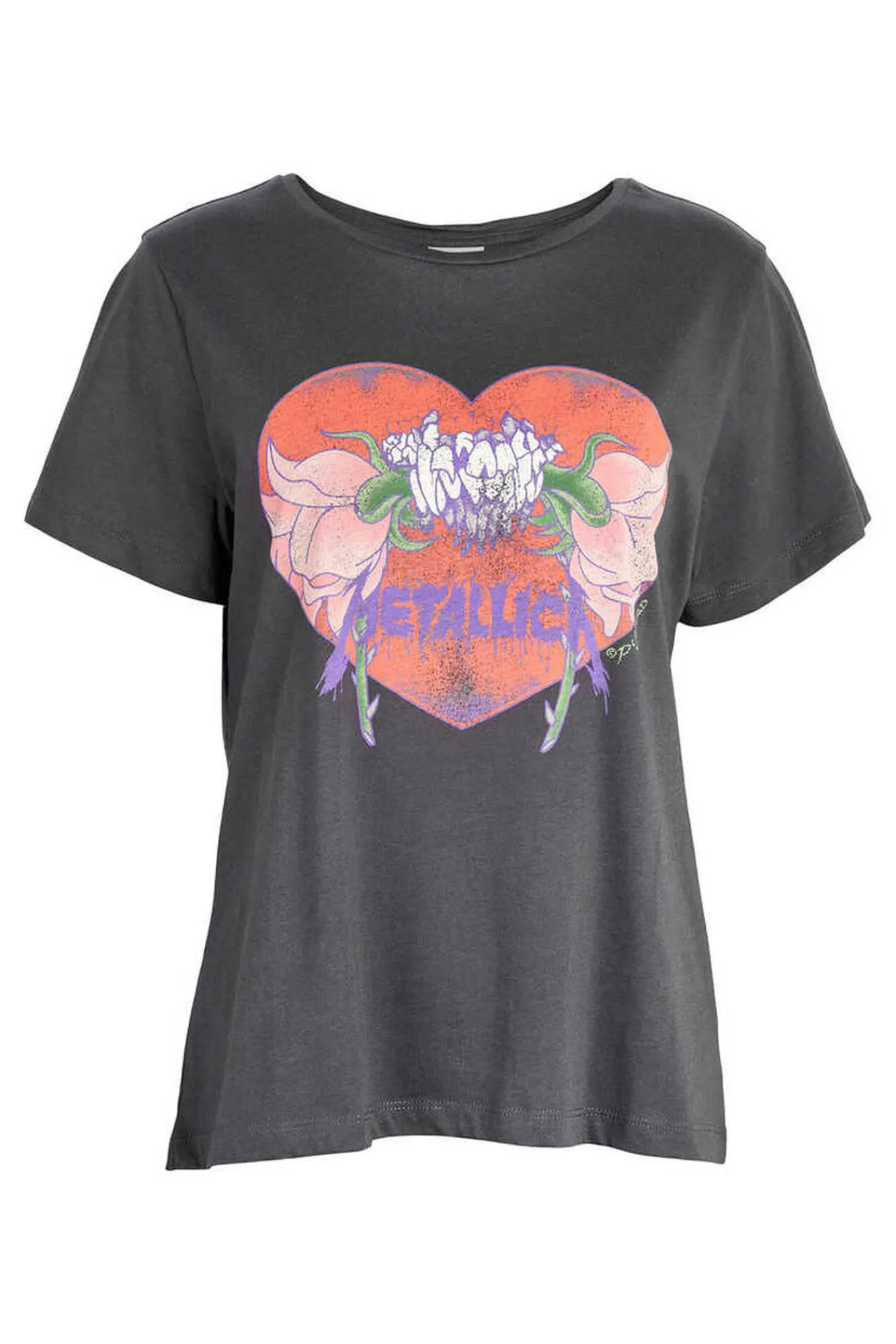 Noisy May Camiseta Manga Corta Print Frontal Gris Medio Clearance