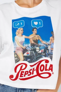 Noisy May Camiseta Manga Corta Print Frontal Blanco New