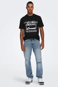 Only & Sons Camiseta Manga Corta Volkswagen Negro Discount