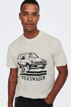 Only & Sons Camiseta Manga Corta Volkswagen Blanco Best