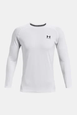 Under Armour Camiseta Manga Larga Heatgear Fitted Blanco Outlet
