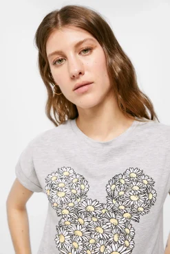 * Camiseta Mickey Margaritas Gris Medio Clearance