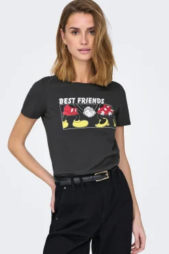 Only Camiseta Mickey Mouse Negro Hot