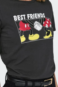 Only Camiseta Mickey Mouse Negro Hot