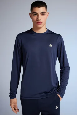 * Camiseta Oudoor Combinada Azul Oscuro Hot