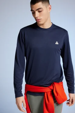 * Camiseta Oudoor Manga Larga Azul Oscuro Sale