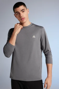 * Camiseta Oudoor Manga Larga Gris Oscuro Discount