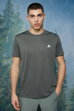 * Camiseta Outdoor Cortes Kaki Oscuro New