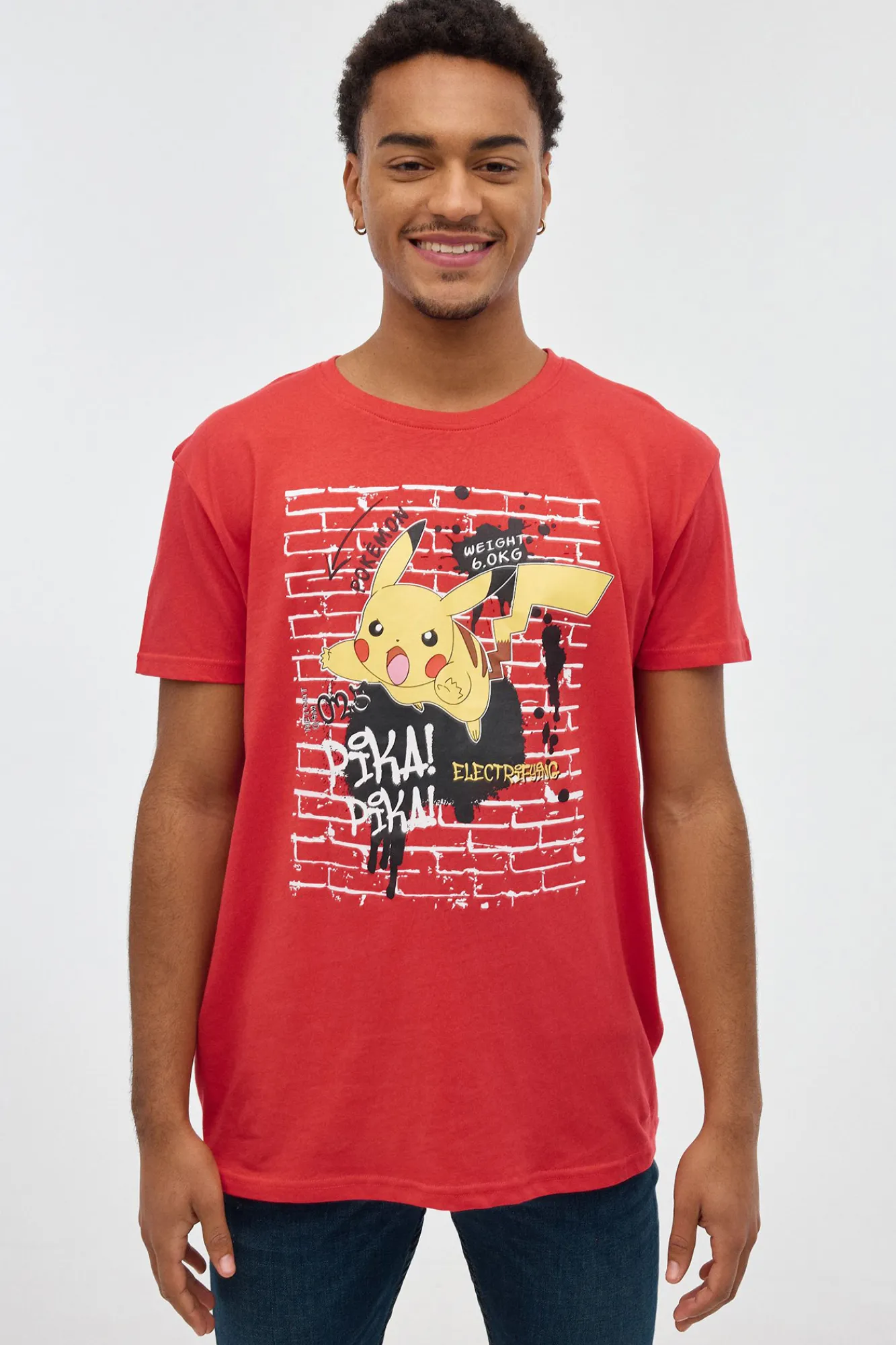 Inside Camiseta Pokemon Estampado Rojo