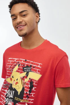 Inside Camiseta Pokemon Estampado Rojo