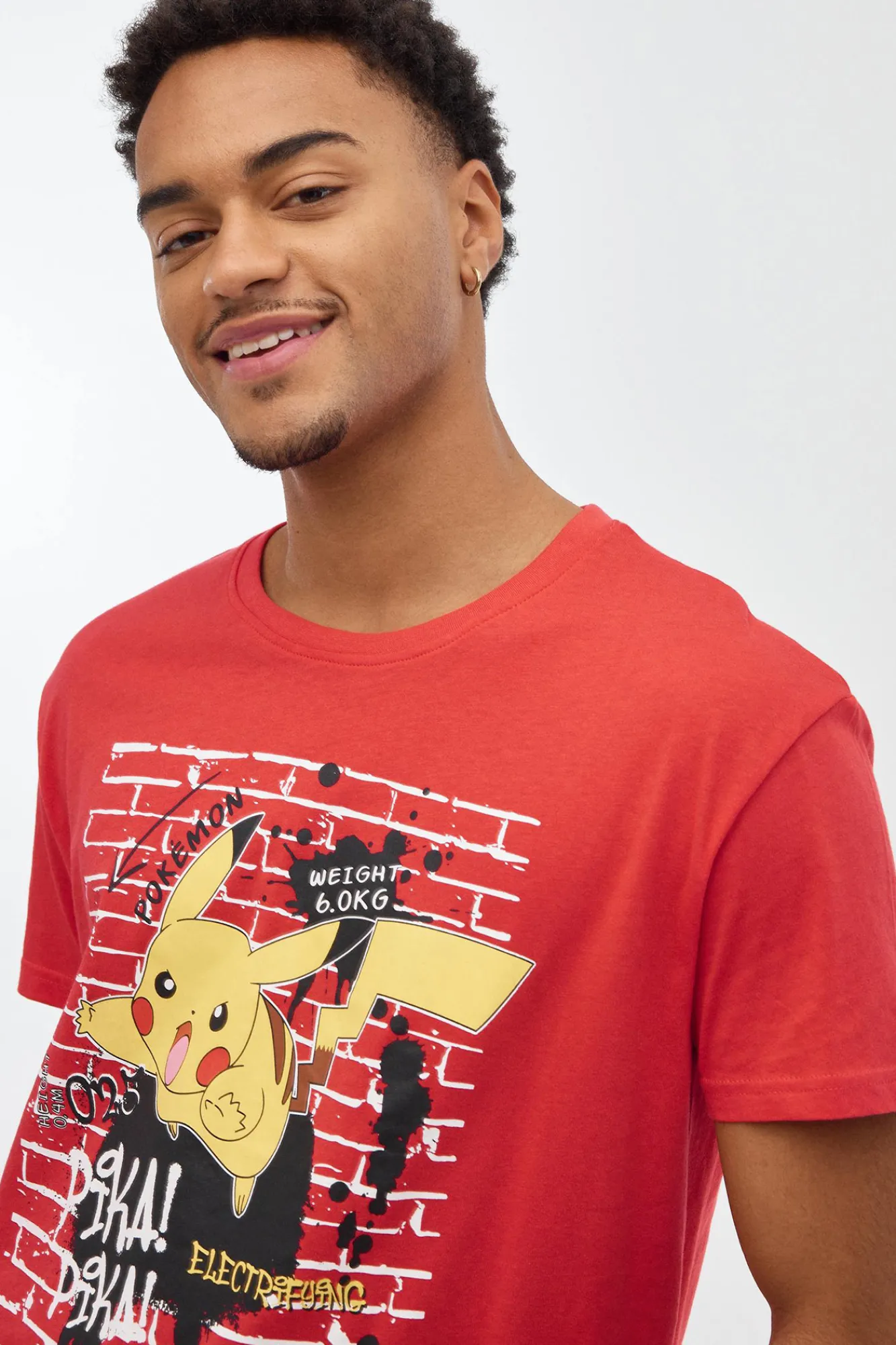 Inside Camiseta Pokemon Estampado Rojo
