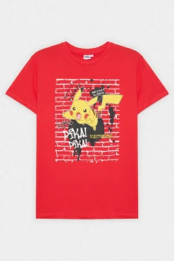 Inside Camiseta Pokemon Estampado Rojo