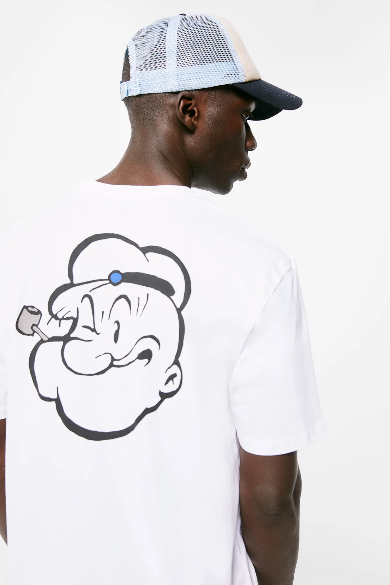 * Camiseta Popeye Face Blanco Discount