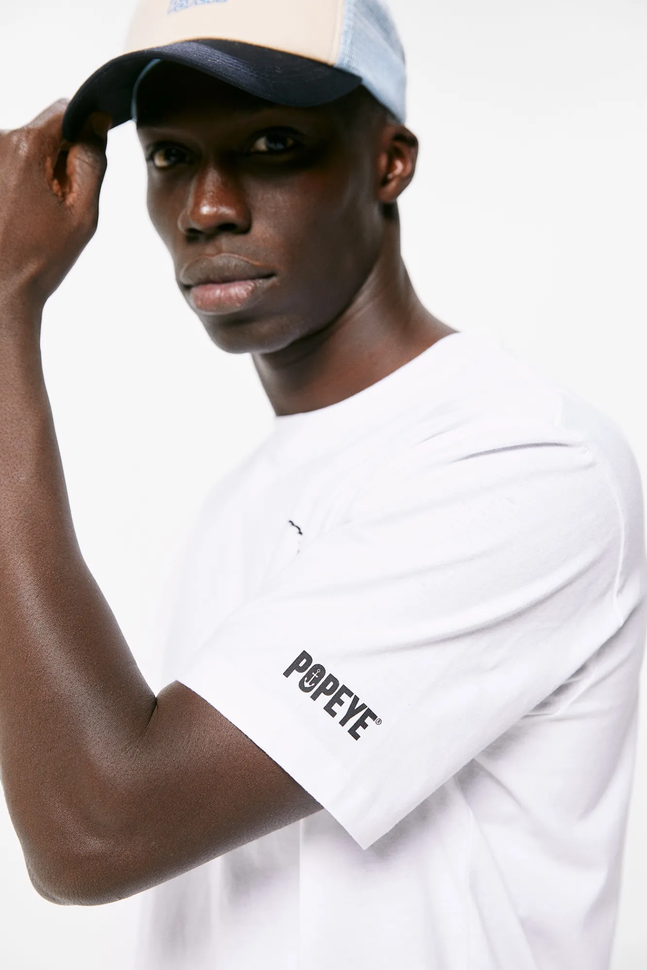 * Camiseta Popeye Face Blanco Discount