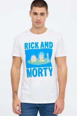 Inside Camiseta Rick & Morty Estampado Fondo Blanco Online
