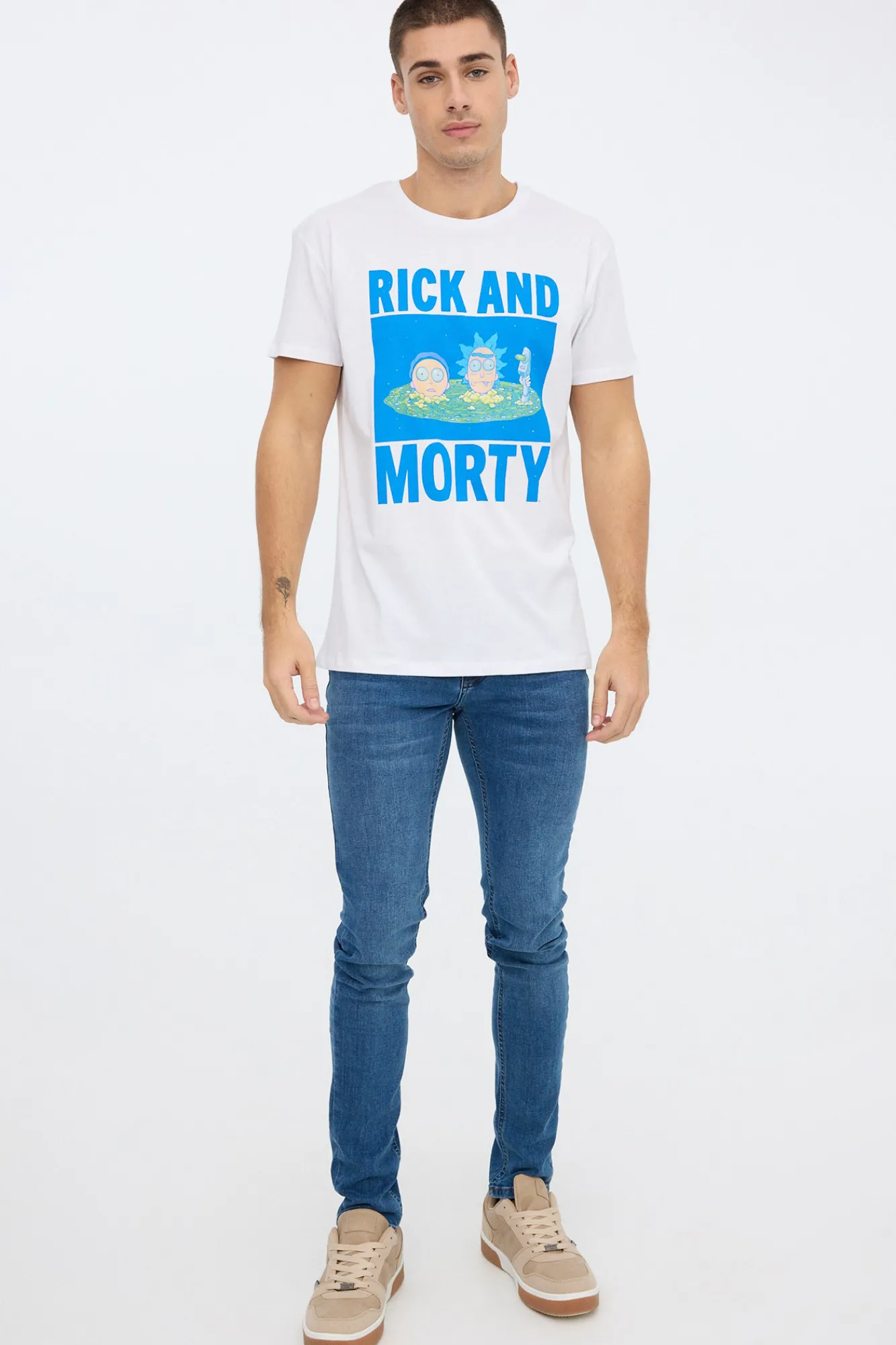 Inside Camiseta Rick & Morty Estampado Fondo Blanco Online