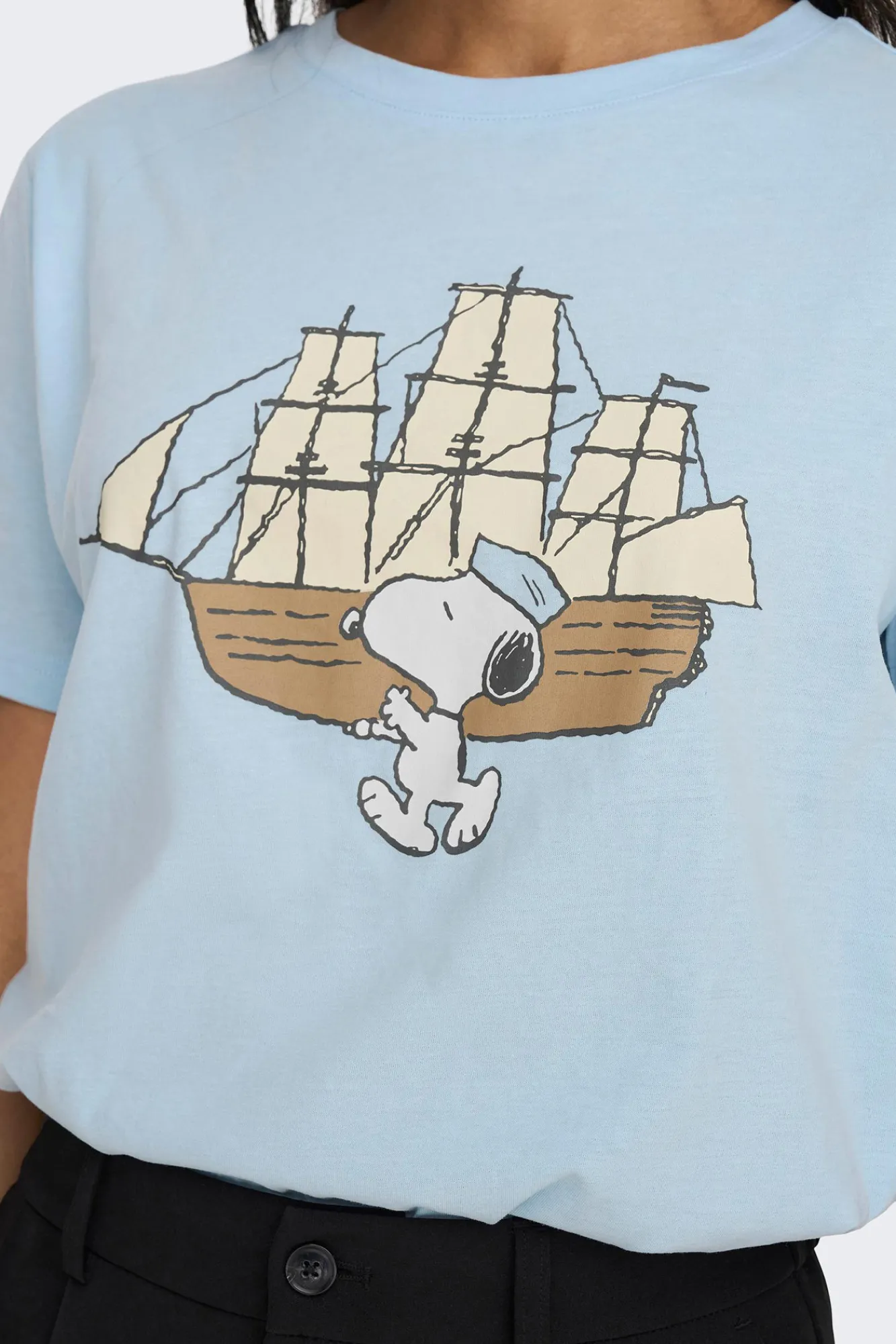 JDY Camiseta Snoopy Azul Claro Clearance