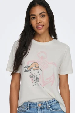 JDY Camiseta Snoopy Blanco