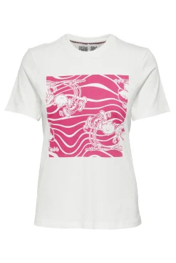 Only Camiseta Snoopy Algodon Dibujo Blanco Outlet