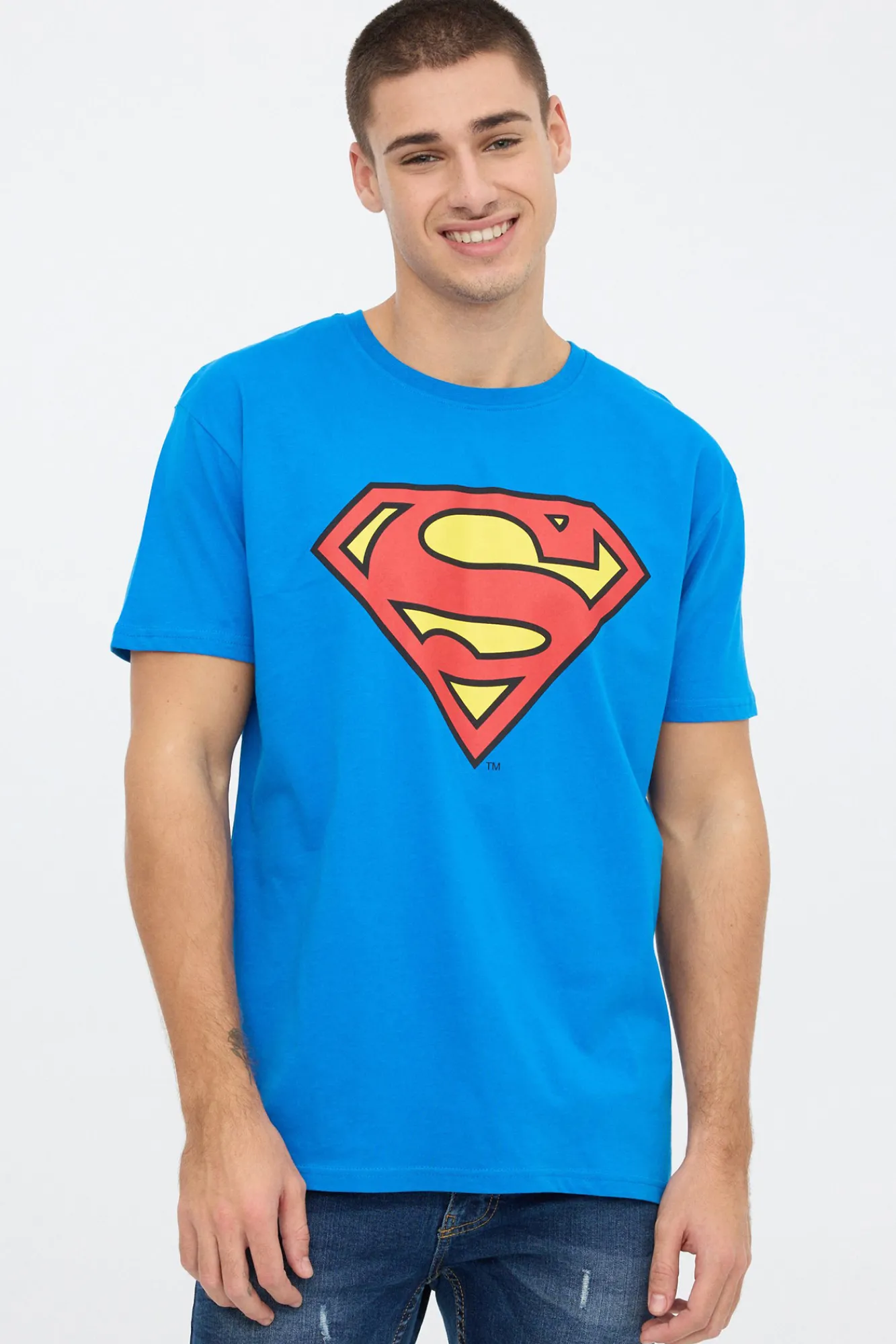 Inside Camiseta Superman Dc Comics Estampado Azul Sale