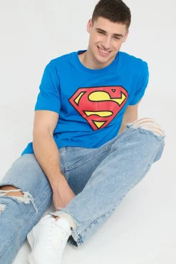 Inside Camiseta Superman Dc Comics Estampado Azul Sale