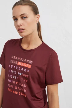 Dash and Stars Camiseta Tecnica Transpirable Granate Estampado Online