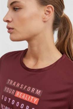 Dash and Stars Camiseta Tecnica Transpirable Granate Estampado Online