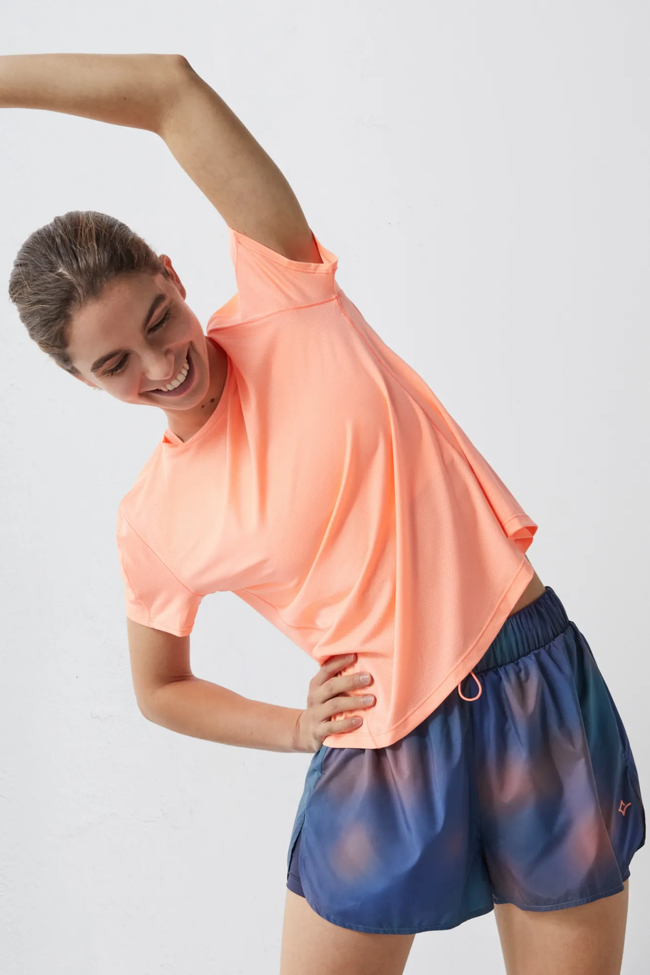 Dash and Stars Camiseta Tecnica Transpirable Naranja Rojo