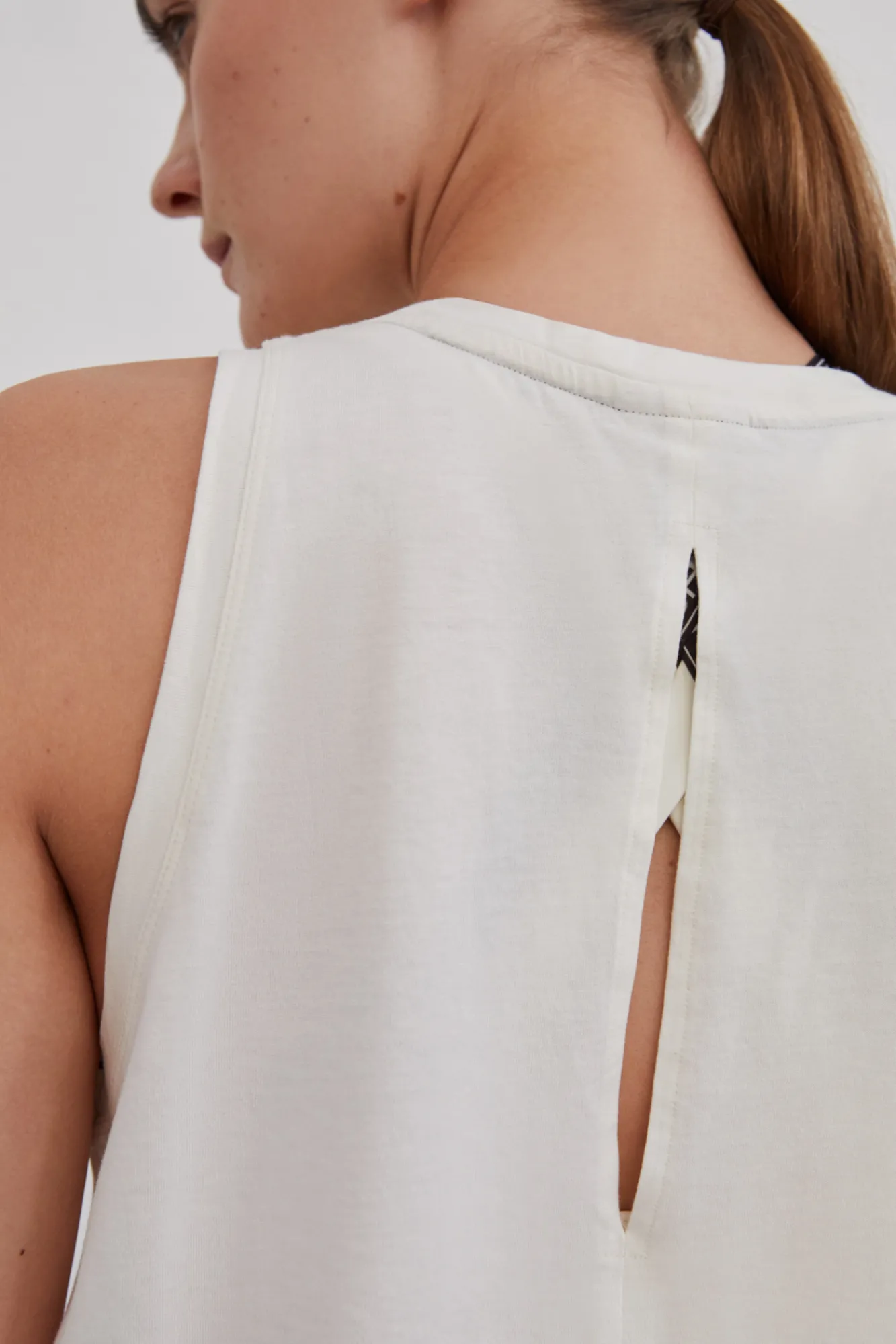 Dash and Stars Camiseta Tirantes 100% Algodon Blanco Beige Clearance