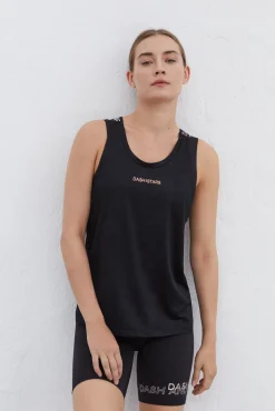 Dash and Stars Camiseta Tirantes Halter Negro Online