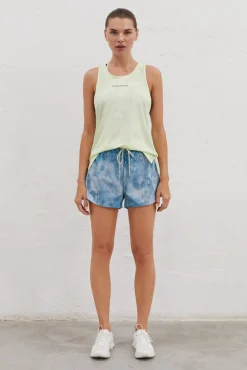 Dash and Stars Camiseta Tirantes Halter Verde Estampado Sale