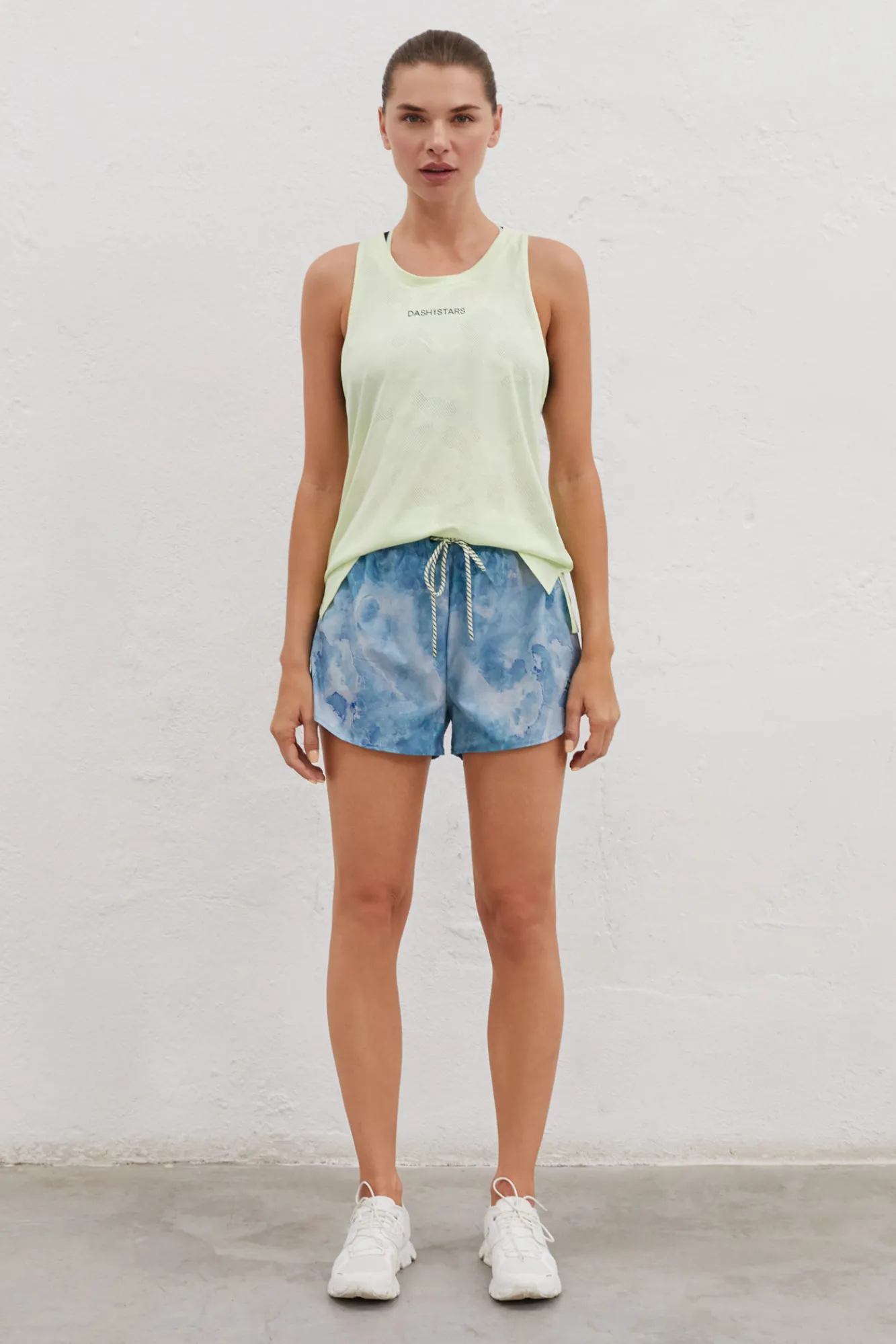 Dash and Stars Camiseta Tirantes Halter Verde Estampado Sale