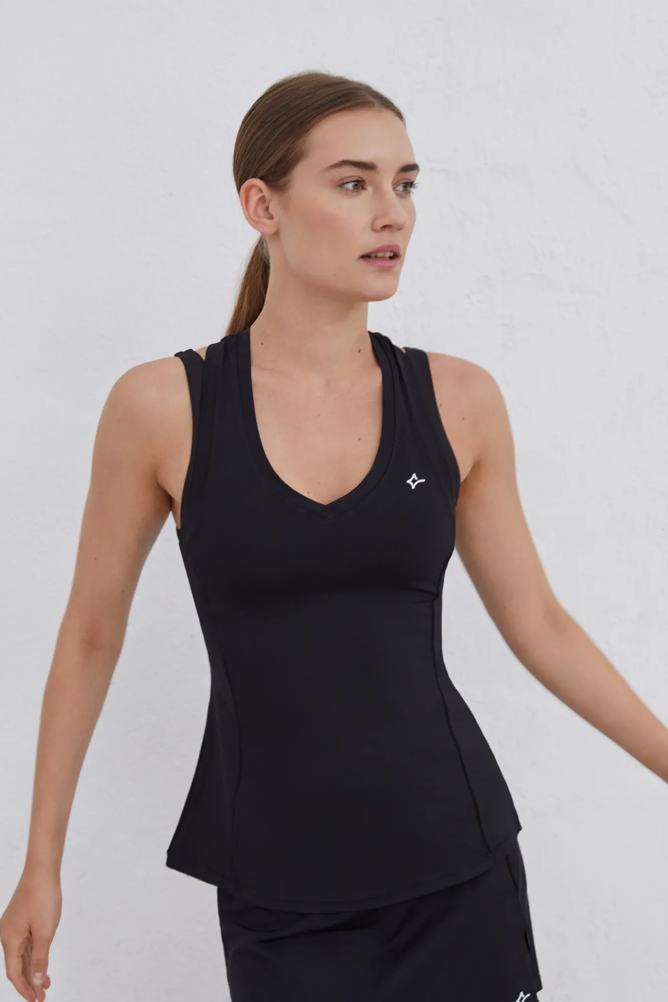 Dash and Stars Camiseta Tirantes Olimpica Transpirable Negro Outlet