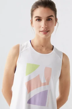 Dash and Stars Camiseta Tirantes Retro Tejido Tecnico Beige