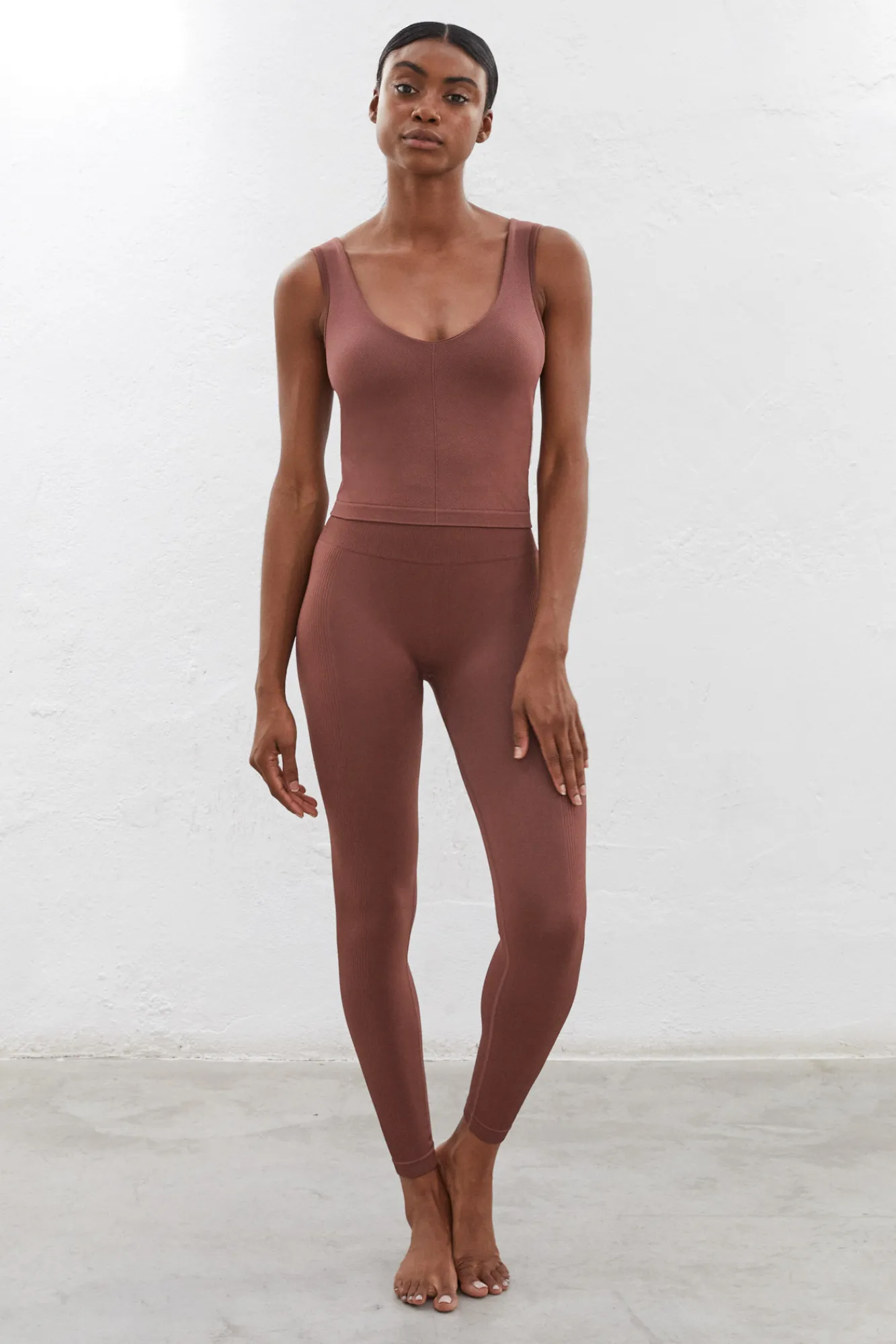 Dash and Stars Camiseta Tirantes Seamless Comfort Marron Best