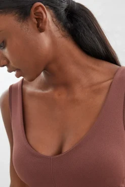 Dash and Stars Camiseta Tirantes Seamless Comfort Marron Best