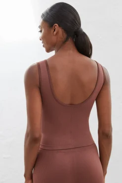 Dash and Stars Camiseta Tirantes Seamless Comfort Marron Best