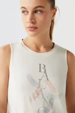 Dash and Stars Camiseta Tirantes Viscosa Ecovero Blanco Beige Online