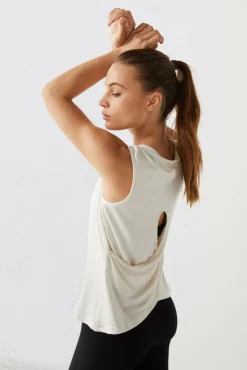 Dash and Stars Camiseta Tirantes Viscosa Ecovero Blanco Beige Online