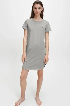 Calvin Klein Camison De Algodon Con Logotipo De Gris Discount