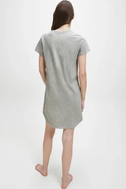 Calvin Klein Camison De Algodon Con Logotipo De Gris Discount
