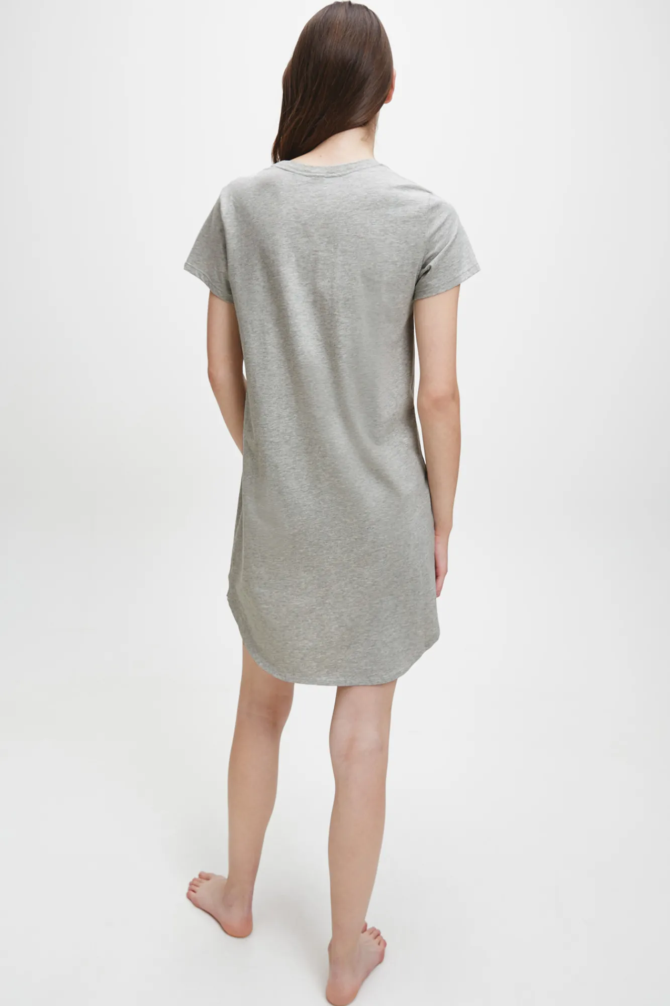 Calvin Klein Camison De Algodon Con Logotipo De Gris Discount